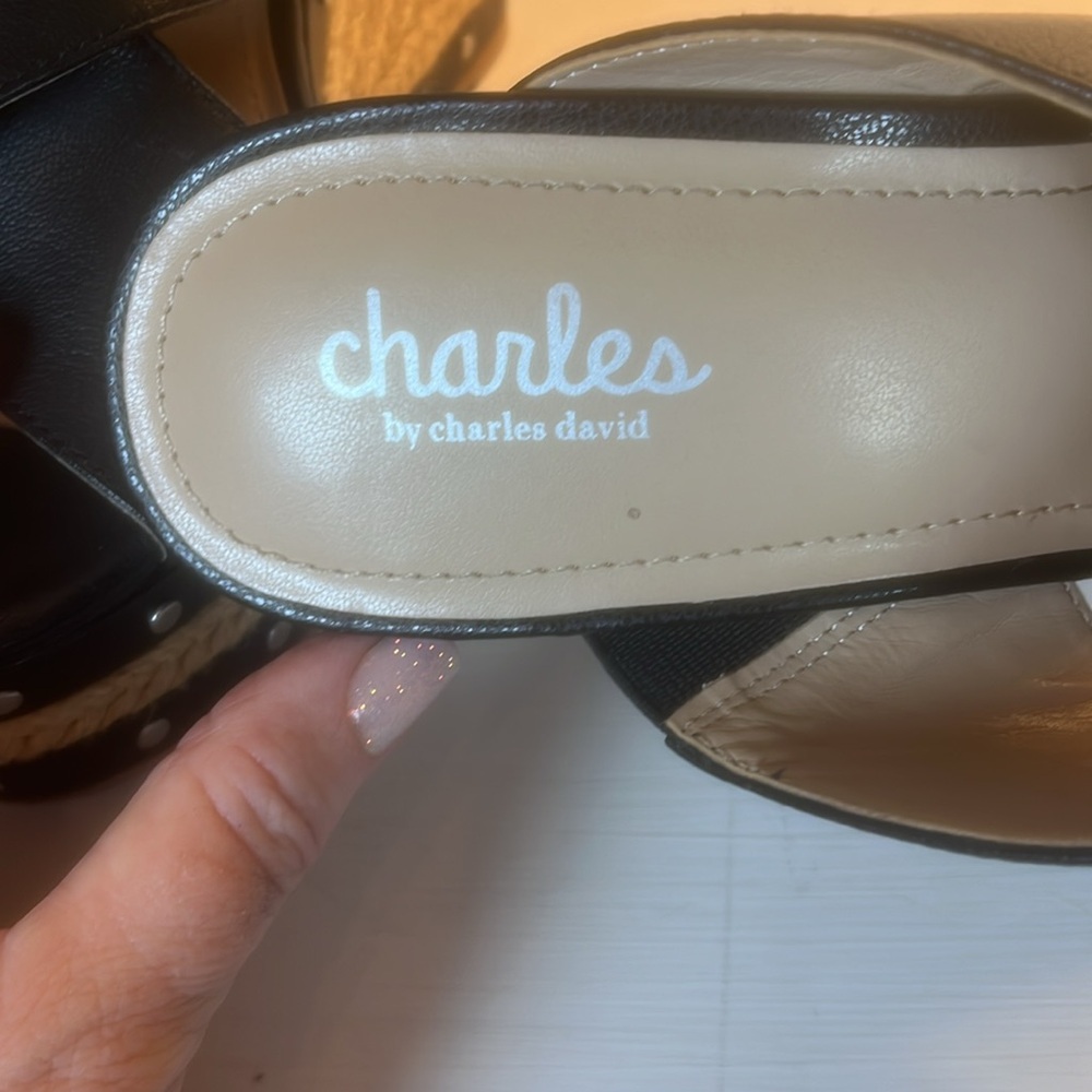 Charles David Leilani Studded Wedge 8 - Picture 2 of 5